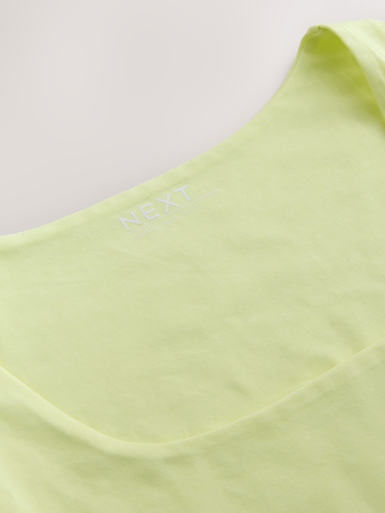 Lime Green Square Neck Vest - Image 7 of 7 Lime Green Square Neck Vest - Image 7 of 7