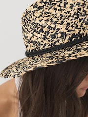 Monohromatski - Uvijena slamnata panamska kapa - Slika 5 od 8