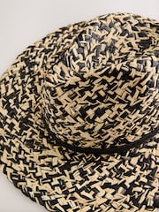 Monohromatski - Uvijena slamnata panamska kapa - Slika 6 od 8