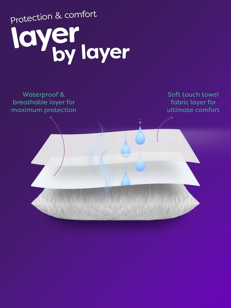 Slumberdown Waterproof Protect Pillow Protector - Image 8 of 8
