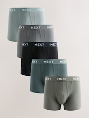 Vert - 5 Pack - Boxer en coton à devant A - Image 1 de 9