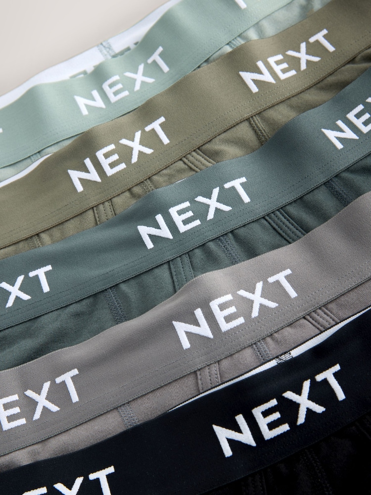 Vert - 5 Pack - Boxer en coton à devant A - Image 9 de 9