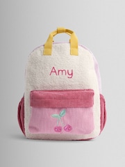 JoJo Maman Bébé Pink Borg Bag - Image 1 of 5