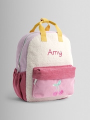 JoJo Maman Bébé Pink Borg Bag - Image 2 of 5