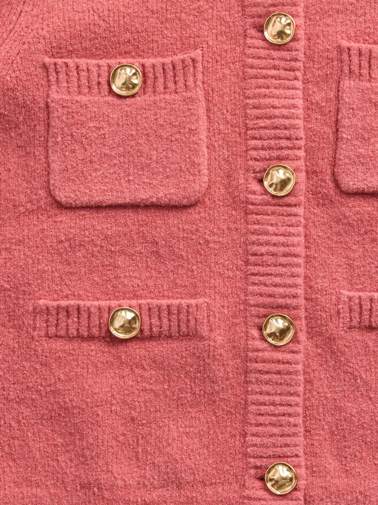 GapStudio Coral Pink Cropped Cardigan - Image 4 of 4 GapStudio Coral Pink Cropped Cardigan - Image 4 of 4