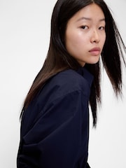 GapStudio Navy Blue - Gap Poplin Belted Oversized Maxi Shirt Dress - Imagen 5 de 5