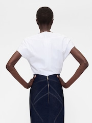 Gap GapStudio White Poplin Bodysuit - Image 2 of 7