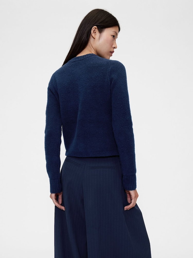 Gap GapStudio Navy Blue Cropped Cardigan - Image 2 of 5 Gap GapStudio Navy Blue Cropped Cardigan - Image 2 of 5