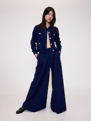 Gap GapStudio Navy Blue Cropped Cardigan - Image 3 of 6