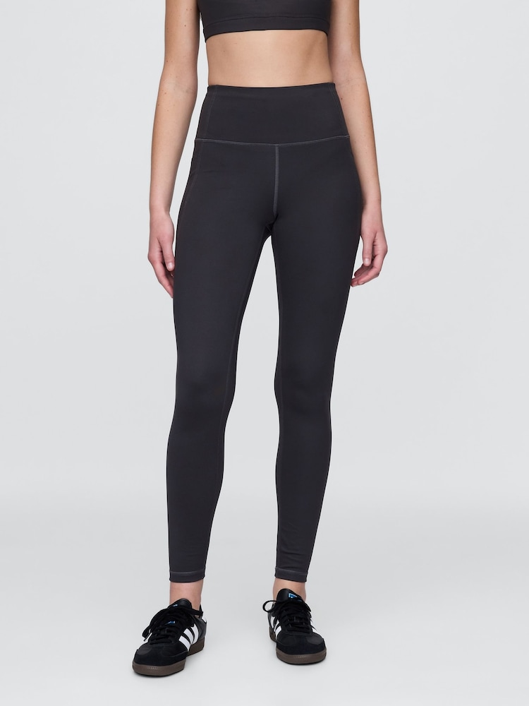Gap Black High Waisted Power Full Length Leggings - Image 1 of 5