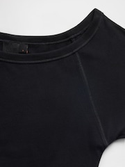 GapStudio Black Jersey Off-Shoulder Midi Dress - Image 5 of 5