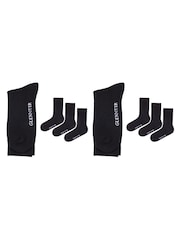 Glenmuir Black Fully Cushioned Leisure Socks 6 Pack - Image 3 of 6