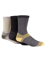 Glenmuir Black Cushioned Boot Socks with Arch Support 3 Pack - Image 1 of 7