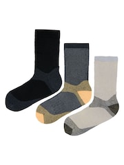 Glenmuir Black Cushioned Boot Socks with Arch Support 3 Pack - Image 2 of 7