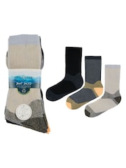 Glenmuir Black Cushioned Boot Socks with Arch Support 3 Pack - Image 5 of 7