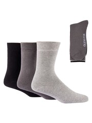 Glenmuir Grey Full Cushioned Crew Socks 3 pack - Image 7 of 7