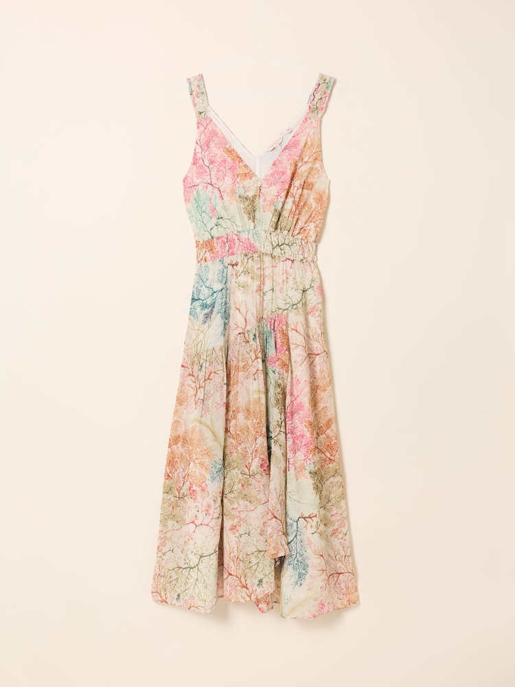 FatFace V&A | FatFace Maggie Ivory Kilburn Seaweed Midi Dress - Image 7 of 7 FatFace V&A | FatFace Maggie Ivory Kilburn Seaweed Midi Dress - Image 7 of 7