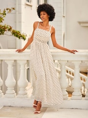 FatFace Mischa Ivory Prom Dress - Image 1 of 6