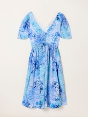 FatFace V&A | FatFace Blue Seaweed Cabinet Rosie Mini Dress - Image 6 of 6