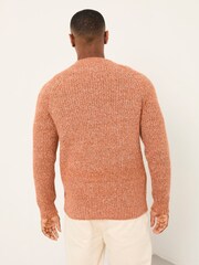 FatFace Sefton Burnt Orange Knitted Crew Neck Jumper - Image 2 of 6