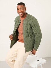 FatFace Sefton Burnt Orange Knitted Crew Neck Jumper - Image 5 of 6