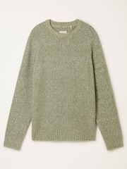 FatFace Sefton Sage Green Knitted Crew Neck Jumper - Image 2 of 2