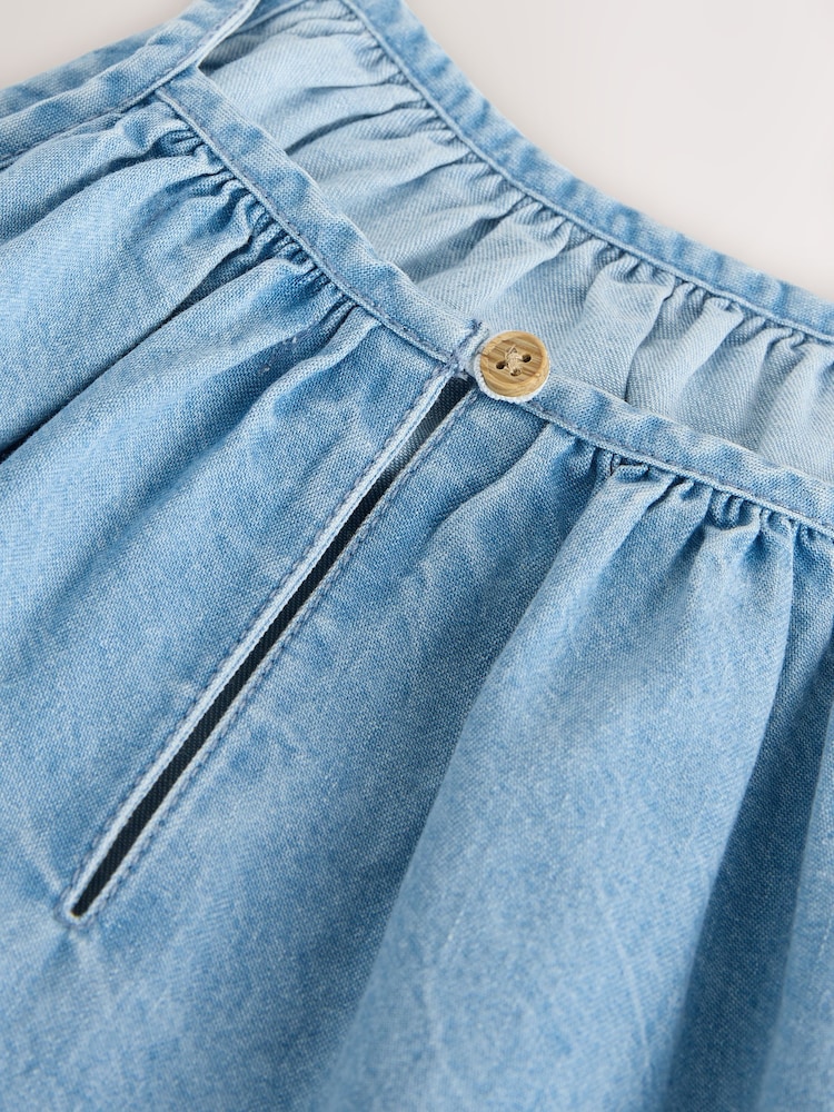 Blue Denim Angel Sleeve Dress (3-16yrs) - Image 4 of 4