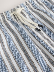 Blue Textured 7 Inch Stripe Shorts - Image 7 of 10