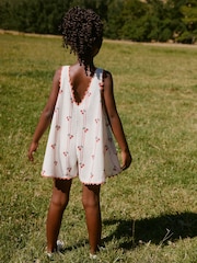 Ecru Cherry Stripe Playsuit (3-16yrs) - Image 3 of 5