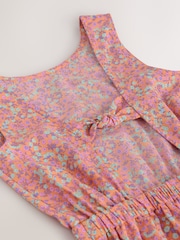 Pink Ditsy Open Back Ruffle Hem Playsuit (3-16yrs) - Image 8 of 9