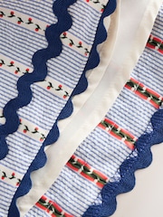 Blue/White Stripe Ruffle Dress (3-16yrs) - Image 8 of 9