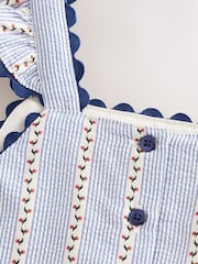 Blue/White Stripe Ruffle Dress (3-16yrs) - Image 9 of 9