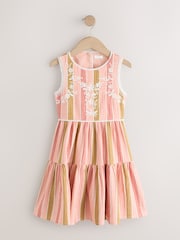 Rust Brown Embroidered Sleeveless Dress (3-16yrs) - Image 5 of 8