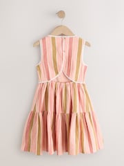Rust Brown Embroidered Sleeveless Dress (3-16yrs) - Image 6 of 8
