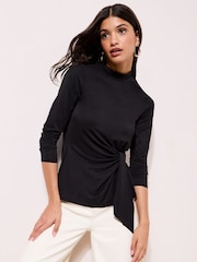 Friends Like These Black Tie Waist Top - Image 1 of 4