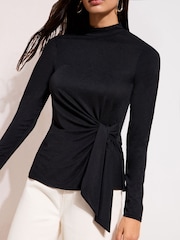 Friends Like These Black Tie Waist Top - Image 2 of 4