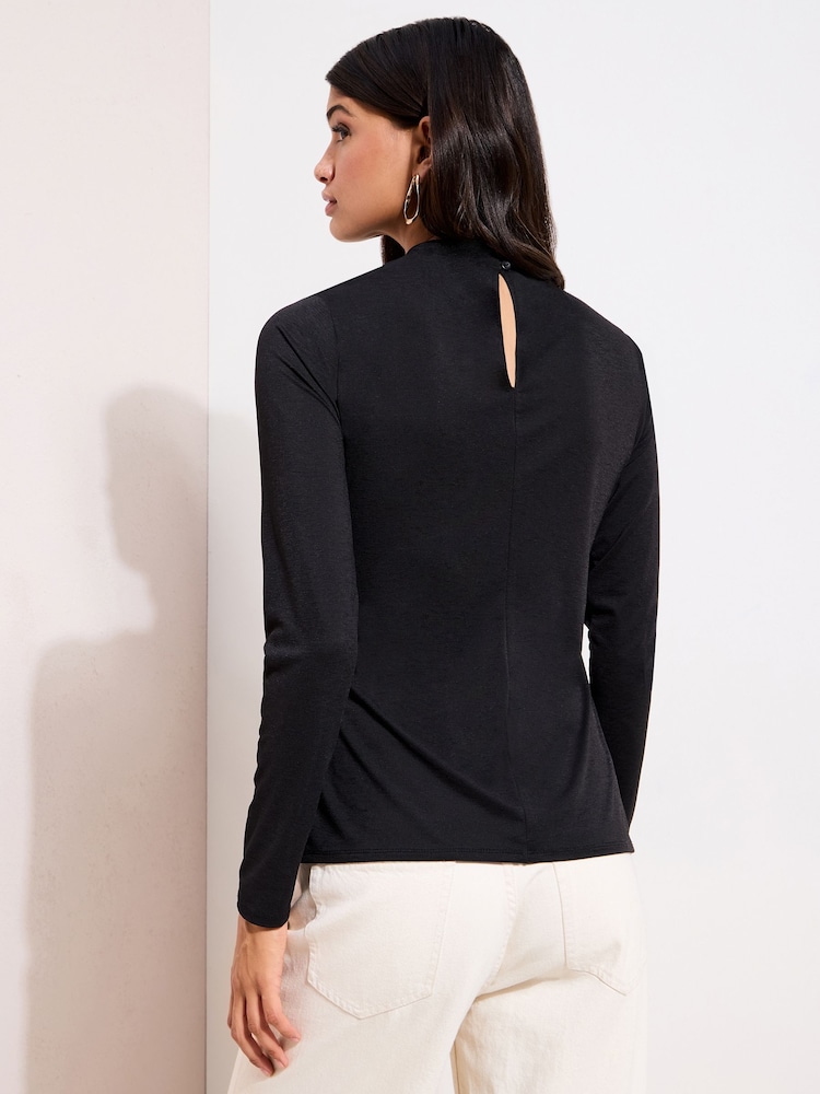 Friends Like These Black Tie Waist Top - Image 4 of 4