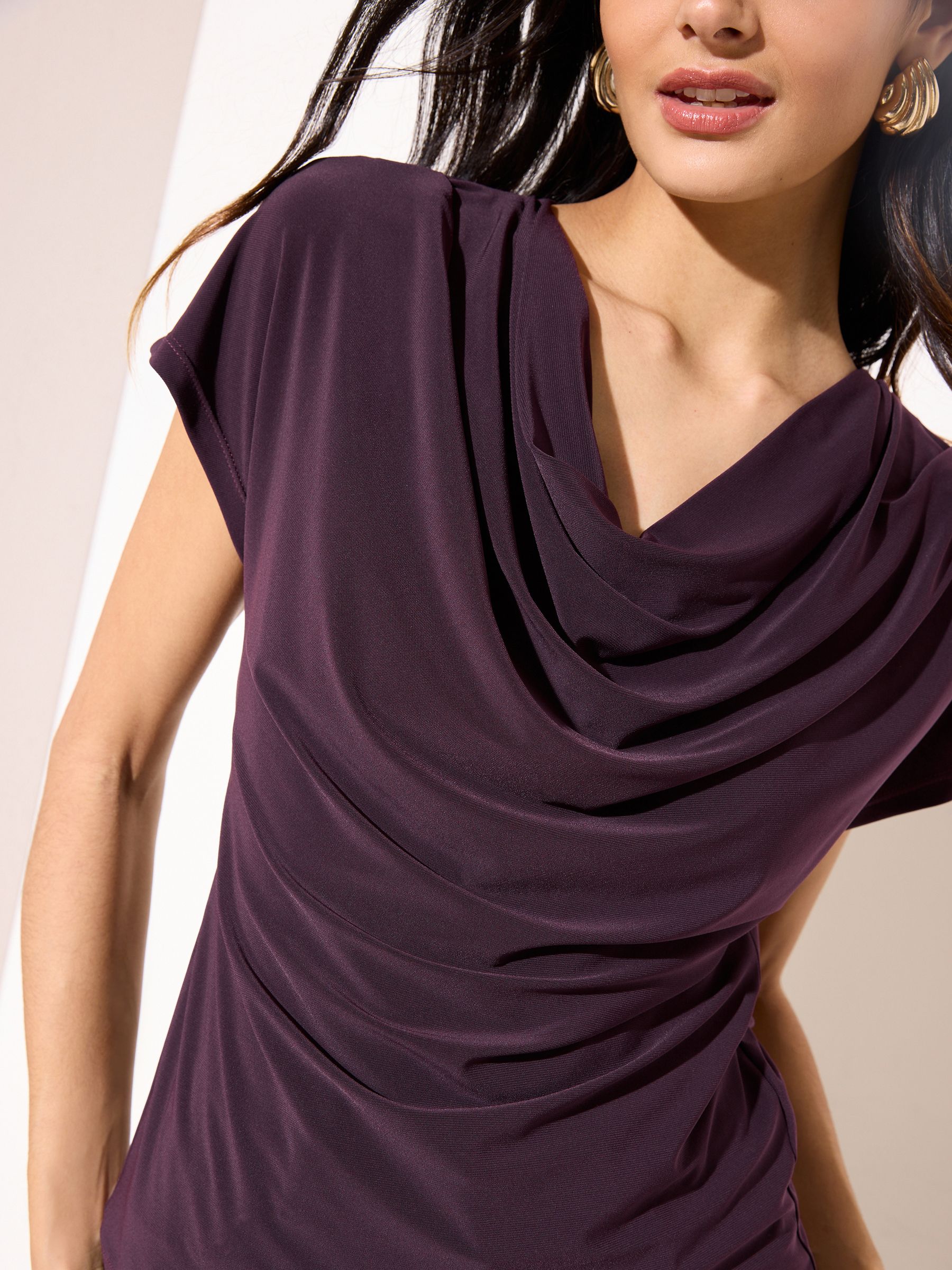 Buy Friends Like These Wine Cowl Neck Top from Next Romania