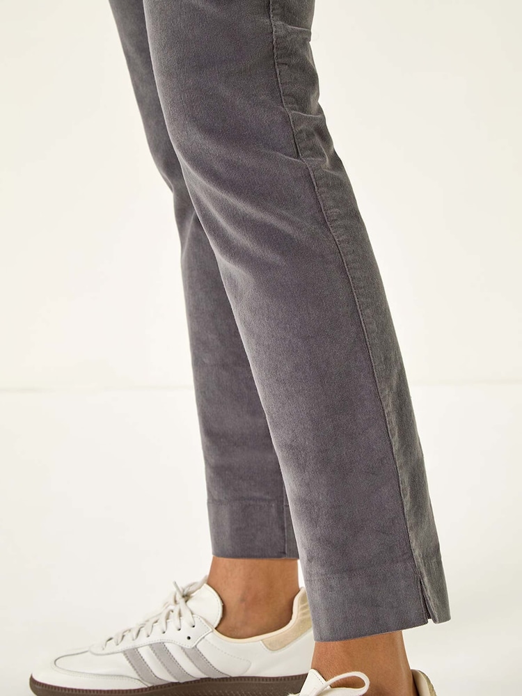 Roman Grey Corduroy Stretch Denim Trousers - Image 5 of 5 Roman Grey Corduroy Stretch Denim Trousers - Image 5 of 5