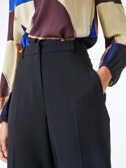 Roman Black Wide Leg Premium Stretch Trousers - Image 3 of 5