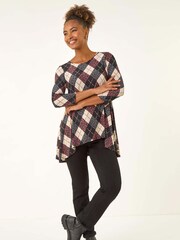 Roman Pink Jacquard Stretch Tunic Top - Image 1 of 5