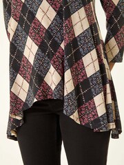 Roman Pink Jacquard Stretch Tunic Top - Image 5 of 5