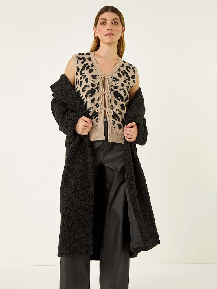 Roman Natural Animal Tie Front Knitted Jumper - Image 2 of 6 Roman Natural Animal Tie Front Knitted Jumper - Image 2 of 6