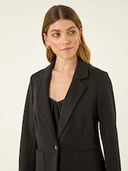 Roman Black Single Breasted Stretch Blazer - Image 4 of 5