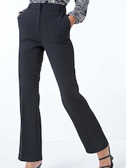 Roman Black Bootcut Leg Stretch Trousers - Image 1 of 5