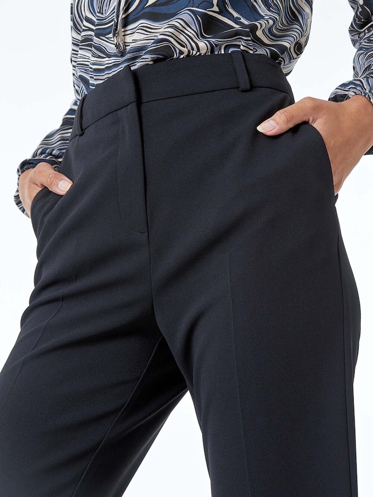 Roman Black Bootcut Leg Stretch Trousers - Image 2 of 5