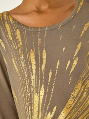 Roman Green Metallic Foil Print Knit Jumper - Image 5 of 5