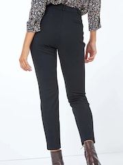 Roman Black Tapered Short Stretch Trousers - Image 2 of 4