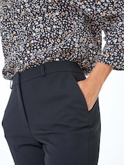 Roman Black Tapered Short Stretch Trousers - Image 4 of 4