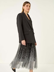 Roman Black Premium Stretch Ponte Blazer - Image 1 of 5